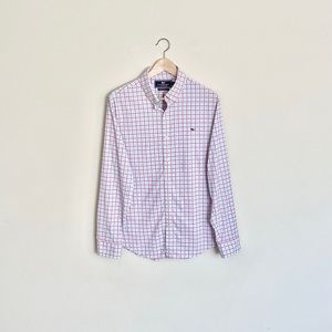 Vineyard Vines Performance Plaid Slim Fit Whale Button Down Shirt Men’s Medium